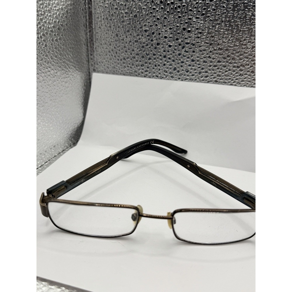 Armani Exchange Eyeglasses Rectangle Brown & Black Full Rim Frames FAIR Conditio